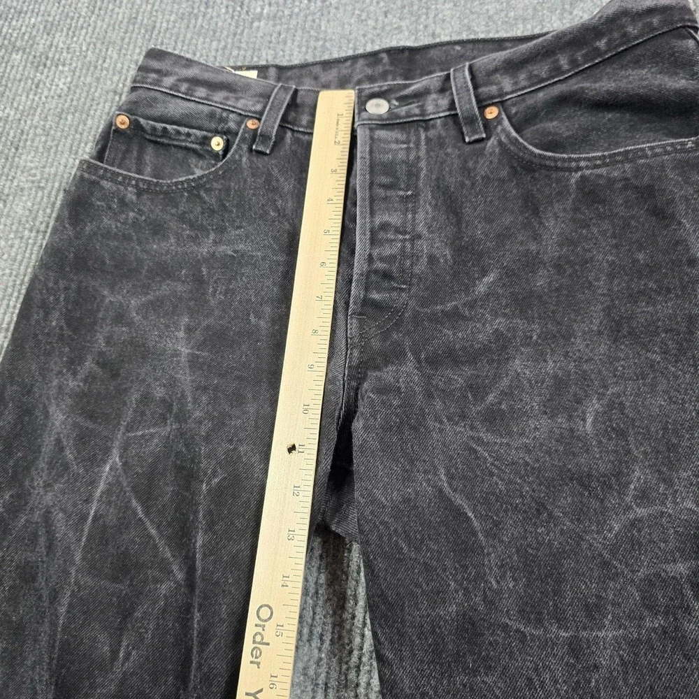 Levi's 501 '90s Jeans Mens 30x30 Black Stone Wash Relaxed Straight Button Fly